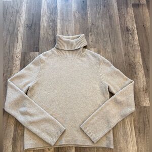 Mango Light Beige Turtleneck Sweater